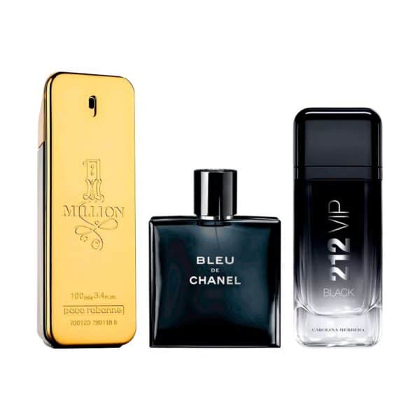 Set mit 3 Herrendüften – 1 Million, Bleu de Chanel og 212 VIP Black